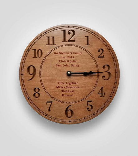 Clock with Numbers | Custom Text - Kustom Products Inc