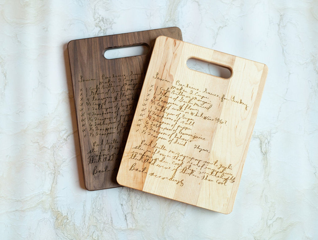 Maple & Walnut Family Recipe Board | Small