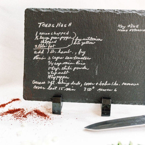 Slate Recipe Cutting Board With Stand - Kustom Products Inc
