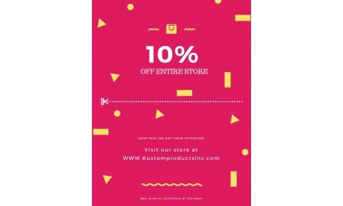 Get Your Kustom Products Inc Discount Coupon Code Here!