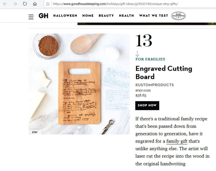 Kustom Products Inc Featured on Good House Keeping!
