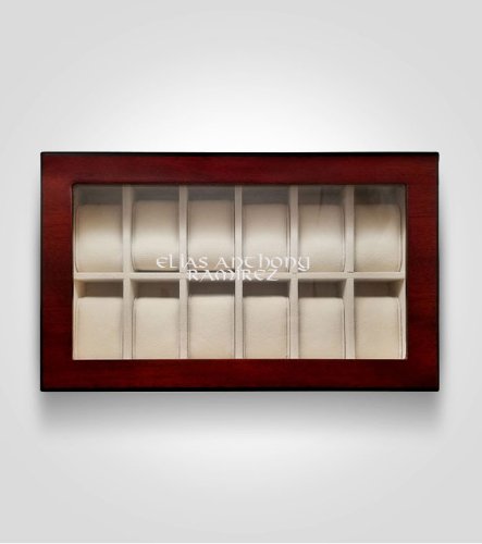 PPLR_HIDDEN_PRODUCT12 Piece Cherry Wood Watch Box | Style 1 - Kustom Products Inc