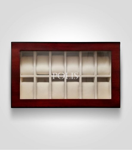 PPLR_HIDDEN_PRODUCT12 Piece Cherry Wood Watch Box | Style 1 - Kustom Products Inc