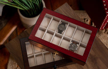 Load image into Gallery viewer, 12 Piece Cherry Wood Watch Box | Style 2 - Kustom Products Inc