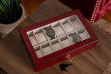 Load image into Gallery viewer, 12 Piece Cherry Wood Watch Box | Style 2 - Kustom Products Inc
