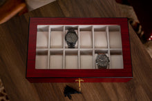 Load image into Gallery viewer, 12 Piece Cherry Wood Watch Box | Style 2 - Kustom Products Inc