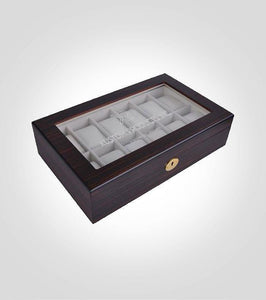 12 Piece Ebony Wood Watch Box | Custom Image - Kustom Products Inc