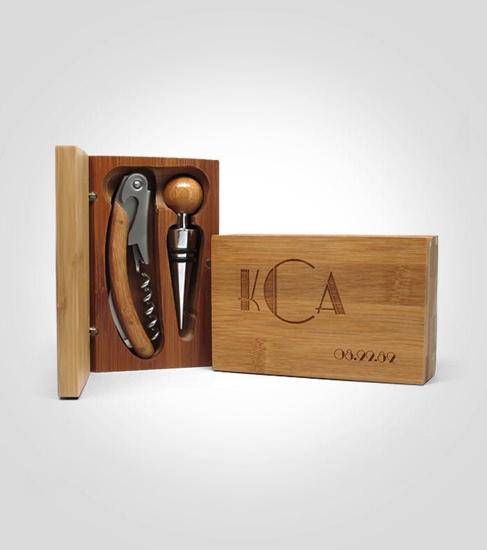 2pc. Bamboo Wine Tool Set
