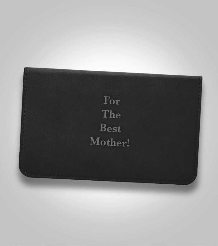 2pc. Black Leather Wine Tool Set | Silver Lettering