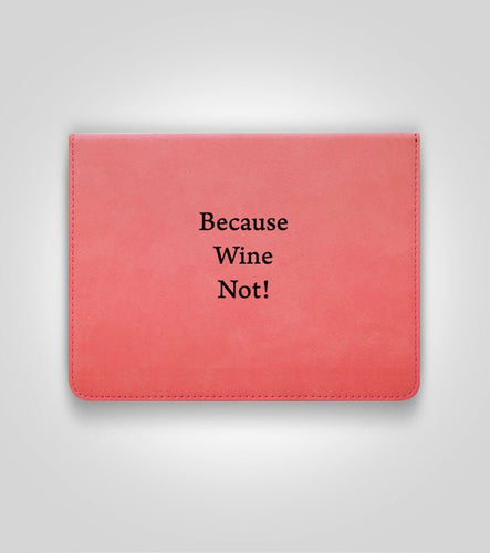 4pc Pink Leather Wine Tool Set | Black Lettering - Kustom Products Inc