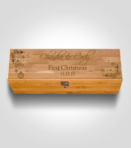 Bamboo Wine Box | Christmas - Kustom Products Inc