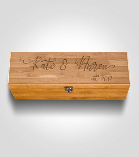 Bamboo Wine Ceremony Gift Box | Anniversary - Kustom Products Inc