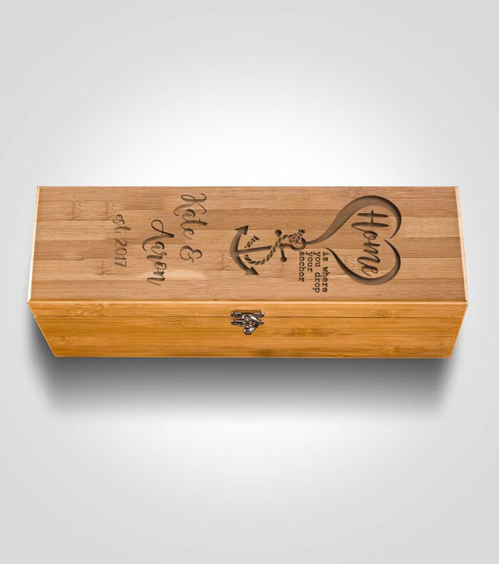 Bamboo Wine Ceremony Gift Box | Love Anchor