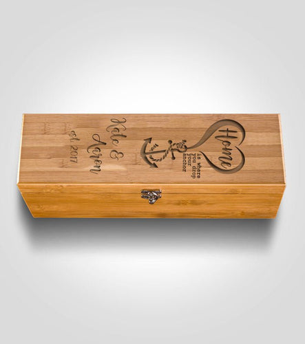Bamboo Wine Ceremony Gift Box | Love Anchor - Kustom Products Inc