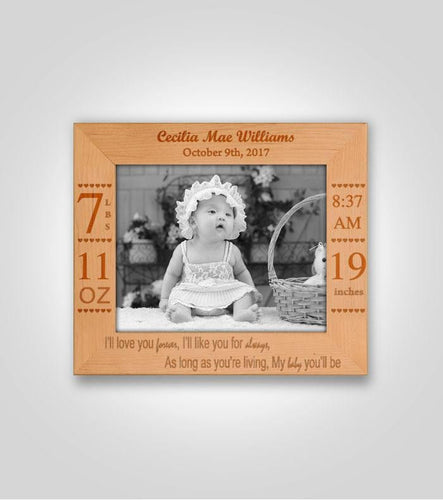Birth Announcement Frame | Horizontal - Kustom Products Inc