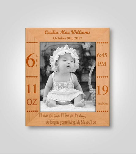 Birth Announcement Frame | Vertical - Kustom Products Inc