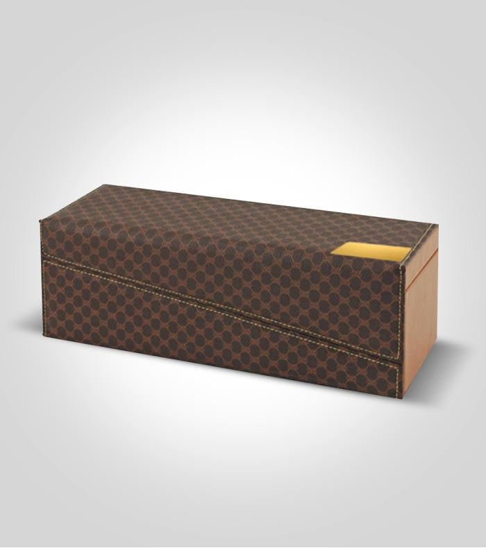 Custom Elegant Leather Wine Ceremony Box
