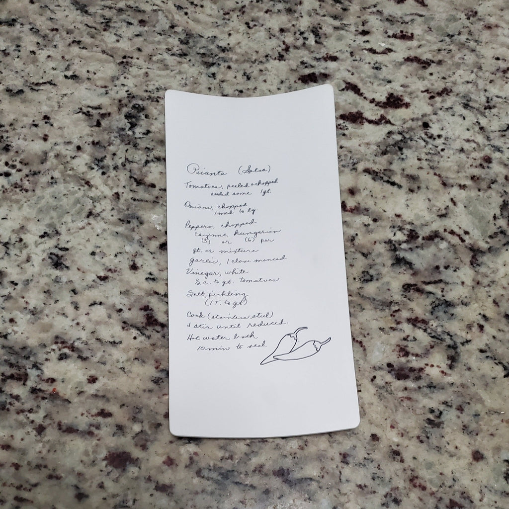 Custom Handwritten Recipe | Serving Dish