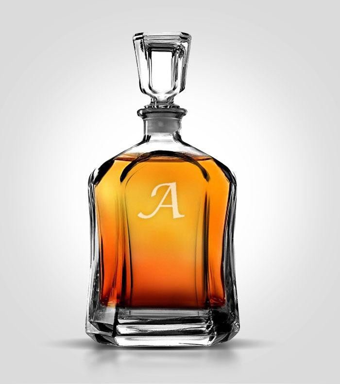 Flat Decanter Style 8 Custom Engraved Decanter Personalized