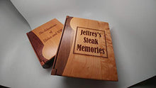 Load image into Gallery viewer, HomeKustom Products Inc Walnut Photo Album | Custom Engraved Memory Book with Text Printed | Perfect for Weddings &amp; Anniversaries | Album is Natural Maple &amp; Walnut | Holds 200 4” x 6” Photos - Kustom Products Inc