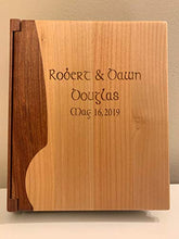 Load image into Gallery viewer, HomeKustom Products Inc Walnut Photo Album | Custom Engraved Memory Book with Text Printed | Perfect for Weddings &amp; Anniversaries | Album is Natural Maple &amp; Walnut | Holds 200 4” x 6” Photos - Kustom Products Inc