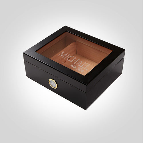 Large Black Humidor | Corner - Kustom Products Inc