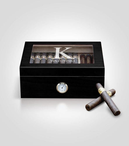 Large Black Humidor | Solid Template - Kustom Products Inc