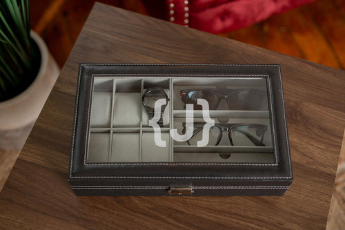 Leather Sunglass Watch Box | Style 6 - Kustom Products Inc