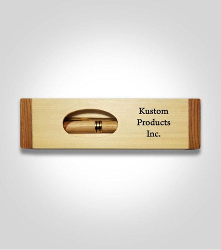 Maple & Rosewood Customized Pen Case and Pen - Kustom Products Inc