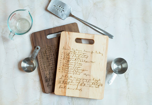 Maple & Walnut Family Recipe Board | Medium - Kustom Products Inc