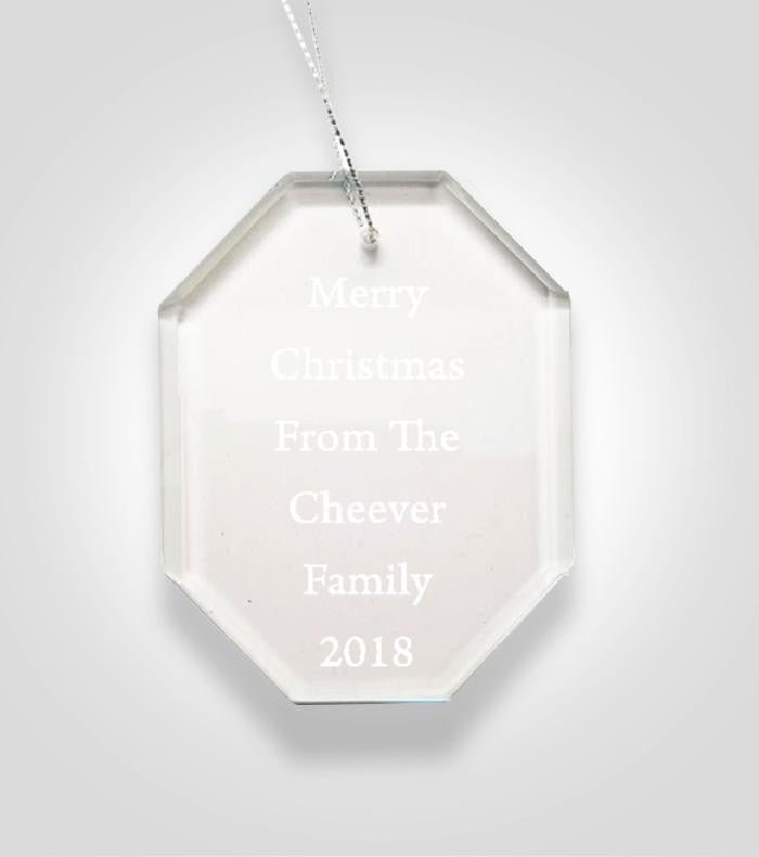 Octagon Crystal Ornament