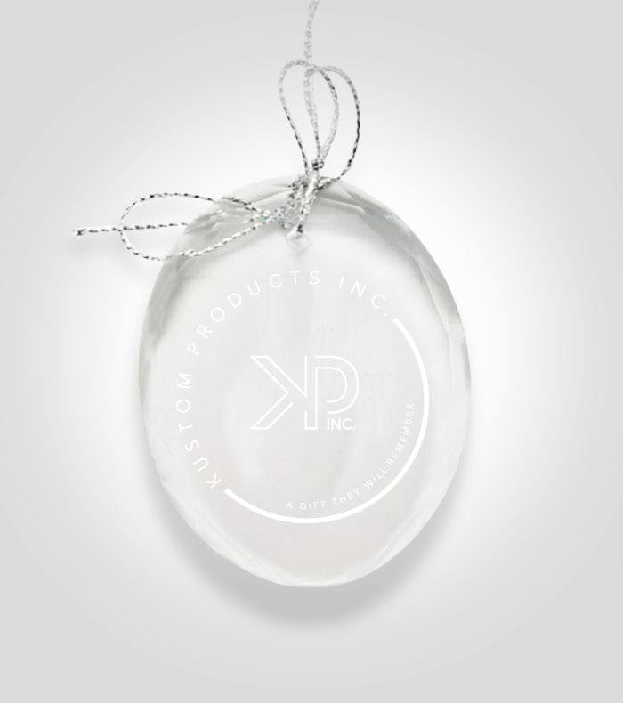 Oval Crystal Ornament | Custom Image