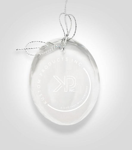 Oval Crystal Ornament | Custom Image - Kustom Products Inc
