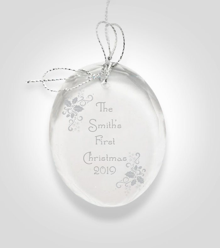 Oval Crystal Ornament | Holiday Design