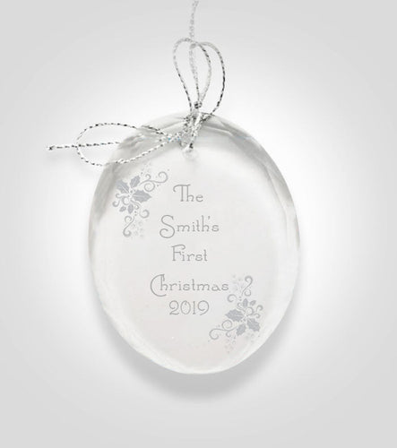 Oval Crystal Ornament | Holiday Design - Kustom Products Inc