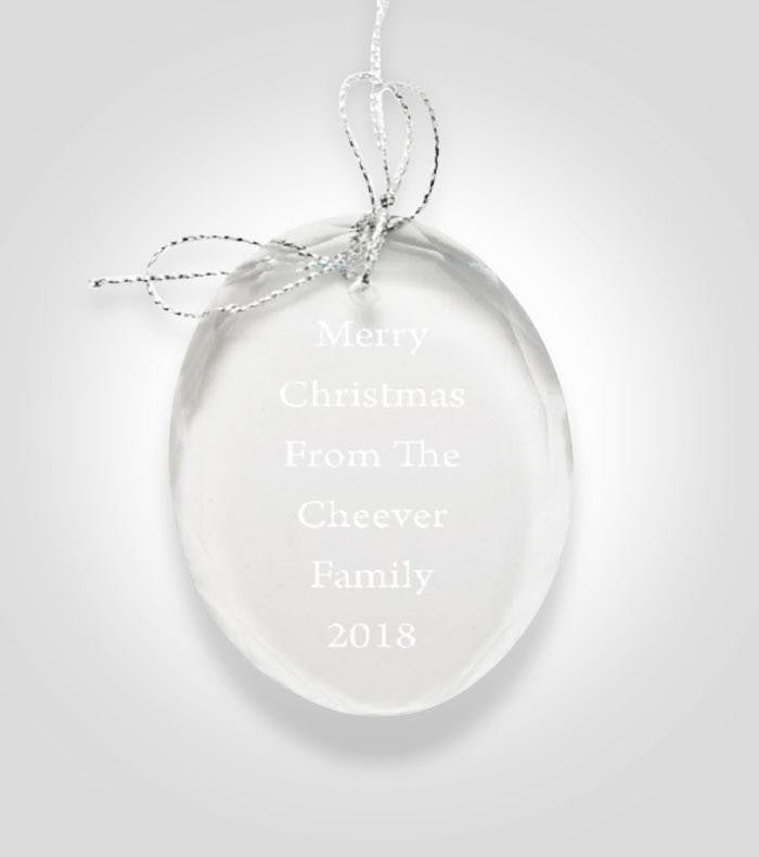 Oval Crystal Ornament