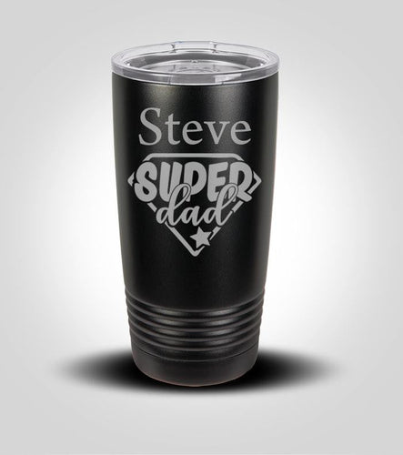 Personalized Black Coffee Tumbler for Father's Day | 20oz, Includes Lid - Kustom Products Inc
