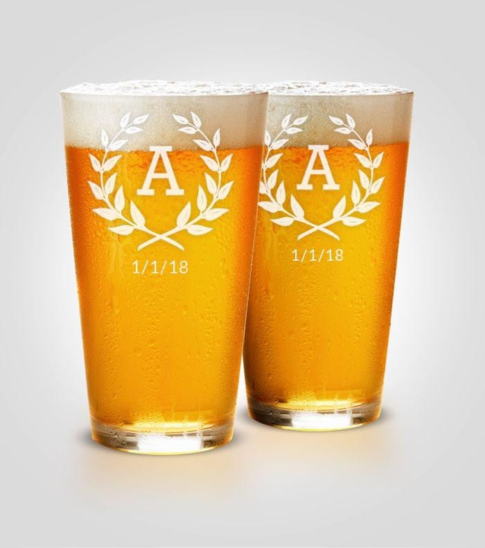Pint Glasses Set | Wreath