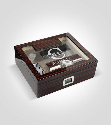 Presidential Humidor with Cutter, Cigar Case & Ashtray | Full Template - Kustom Products Inc