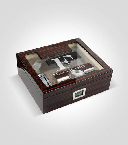 Presidential Humidor with Cutter, Cigar Case & Ashtray | Solid Template - Kustom Products Inc