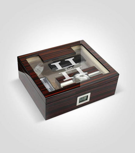 Presidential Humidor with Cutter, Cigar Case & Ashtray | Split Template - Kustom Products Inc