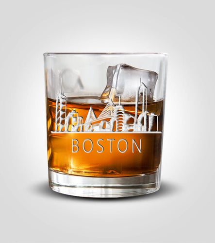 Rocks Glasses | Boston Skyline - Kustom Products Inc