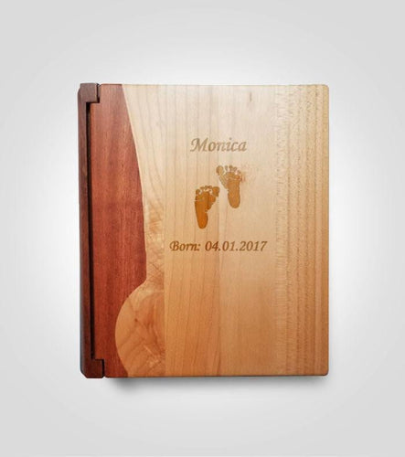 Rosewood Photo Album | Birth Announcement - Kustom Products Inc