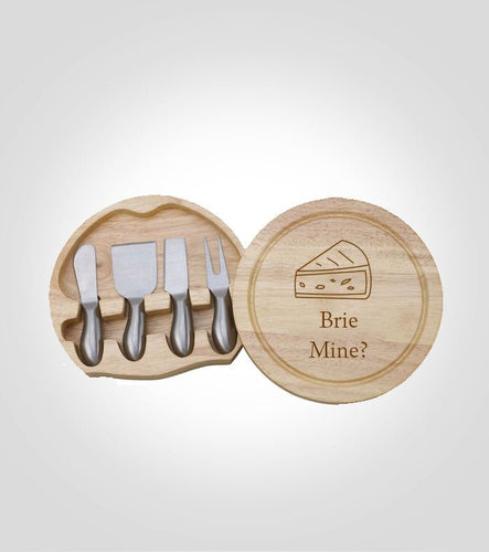 Round Maple Cheese Board | Brie Mine? - Kustom Products Inc