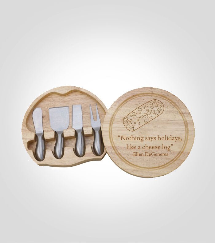 Round Maple Cheese Board | Holiday