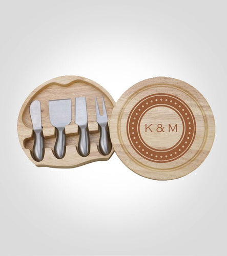 Round Maple Cheese Board | Style 1 - Kustom Products Inc