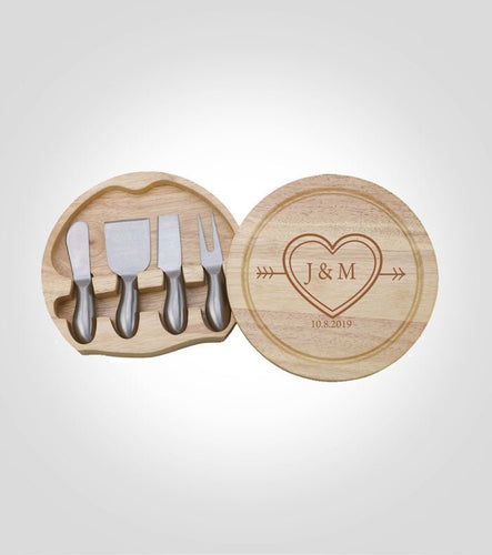 Round Maple Cheese Board | Style 2 - Kustom Products Inc