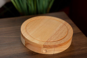 Round Maple Cheese Board | Style 3 - Kustom Products Inc