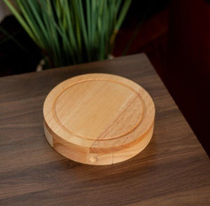 Round Maple Cheese Board | Style 3 - Kustom Products Inc