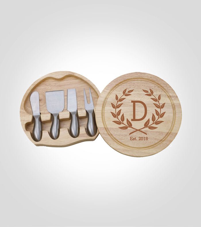 Round Maple Cheese Board | Style 3 - Kustom Products Inc